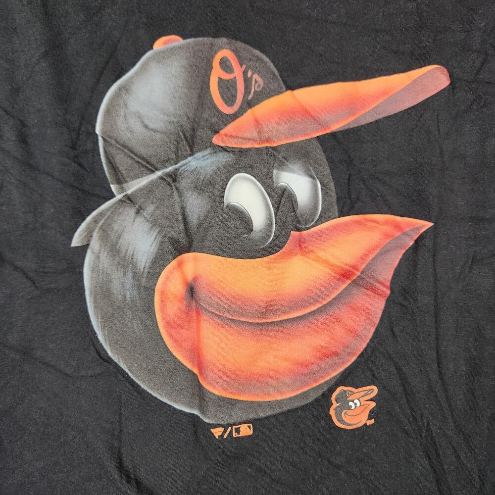 Baltimore Orioles Shirt Mens Medium Black MLB Baseball Big Bird Logo Classic Fan
